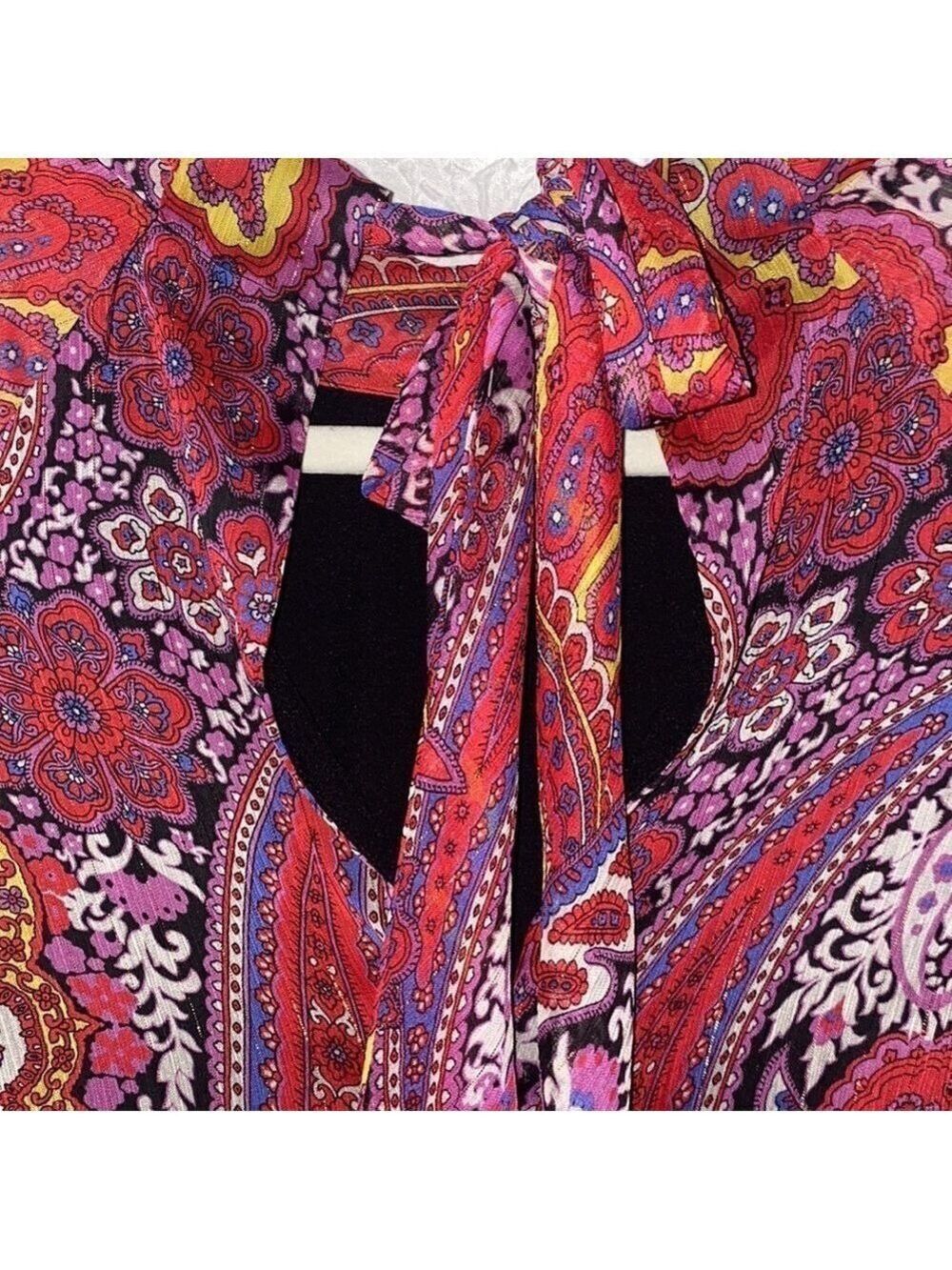 TAHARI By Arthur S. Levine Mock Neck Paisley Print Long Sleeve Maxi Dress NWOT - Picture 10 of 14